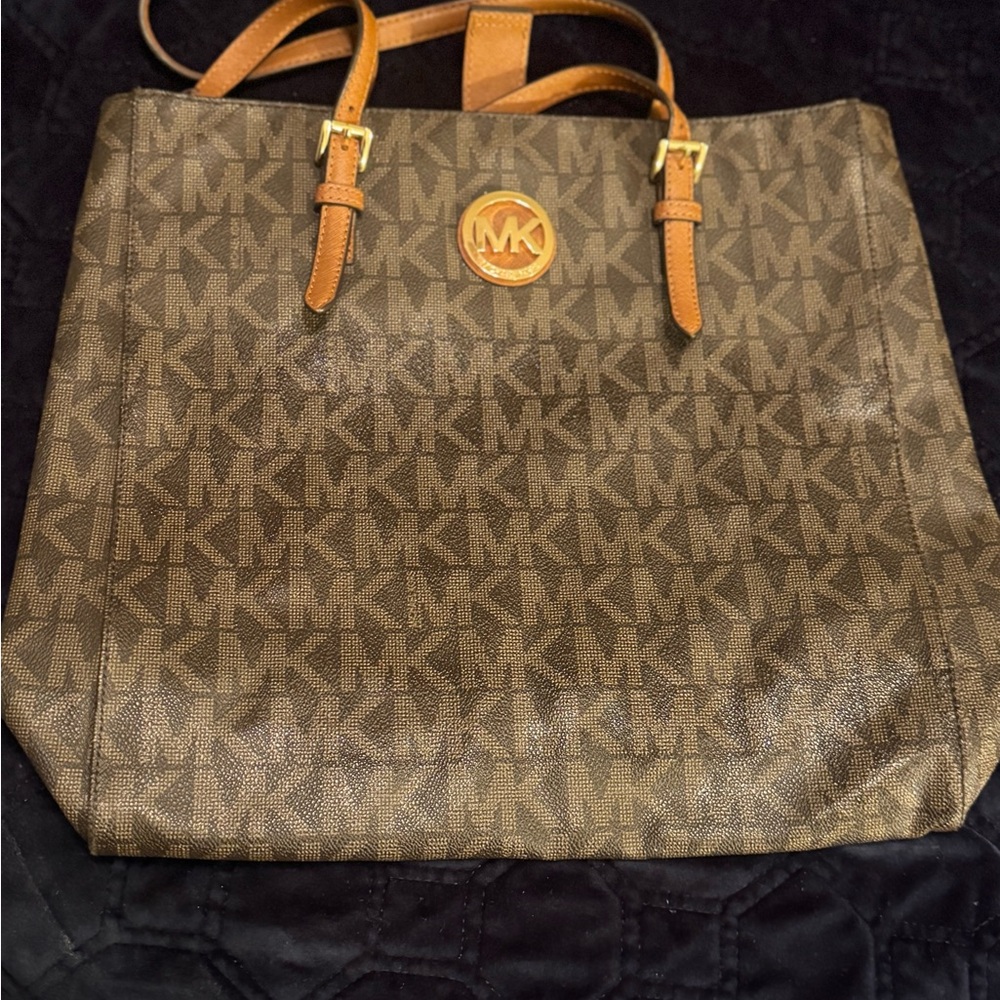 Michael Kors Monogram Tan Tote